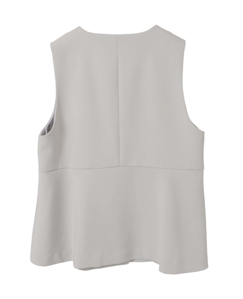 【noir】ダブルクロスペプラムベスト（セットアップ可） 詳細画像 ライトグレー 12