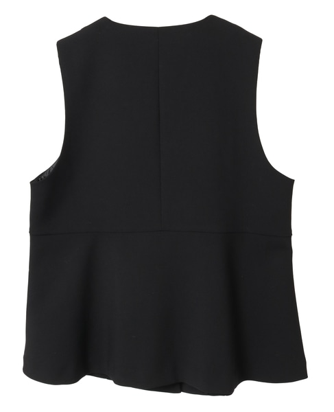 【noir】ダブルクロスペプラムベスト（セットアップ可） 詳細画像 ブラック 14