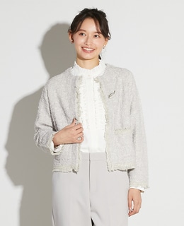 【noir】ツィードニットカーディガン