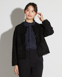 【noir】ツィードニットカーディガン