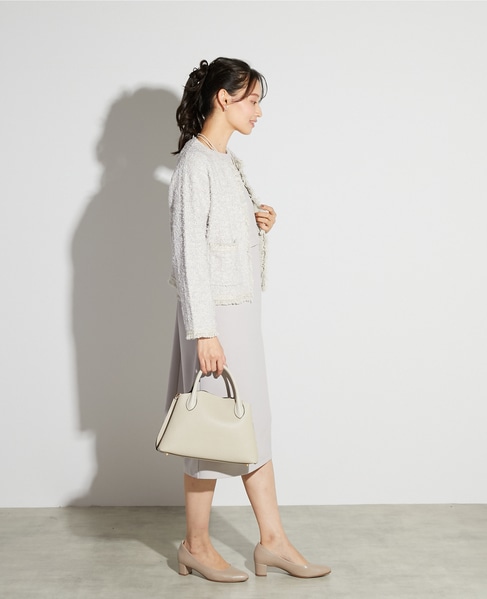 【noir】ツィードニットカーディガン 詳細画像 ライトグレー 12