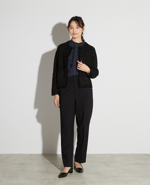 【noir】ツィードニットカーディガン 詳細画像 ブラック 9