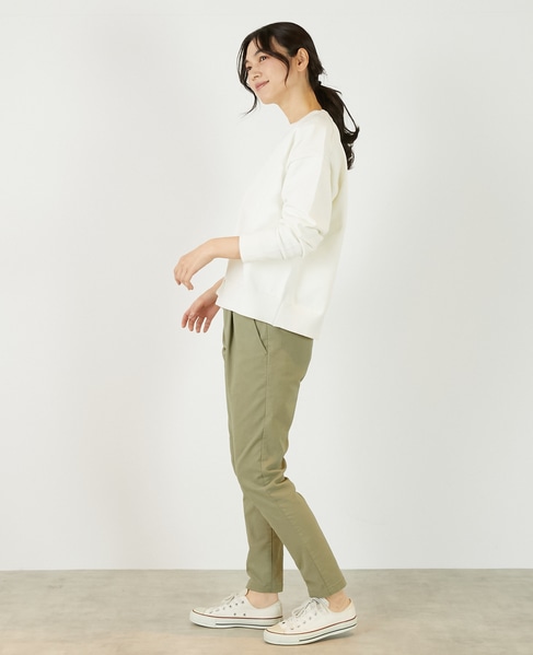 【超軽量天竺前立て2重デザインVカーディガン】 詳細画像 オフホワイト 3