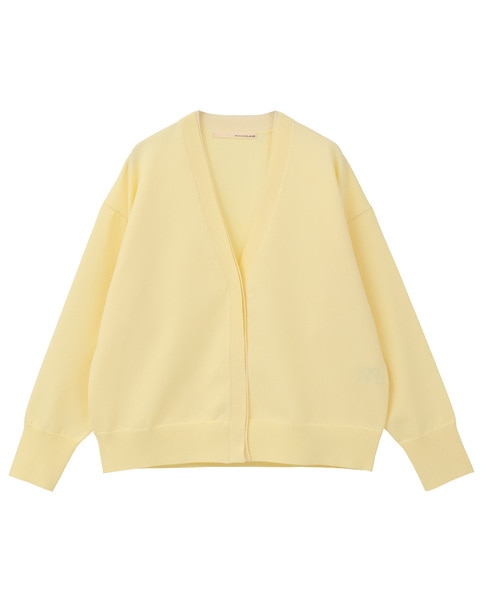 【超軽量天竺前立て2重デザインVカーディガン】 詳細画像 ライトイエロー 9