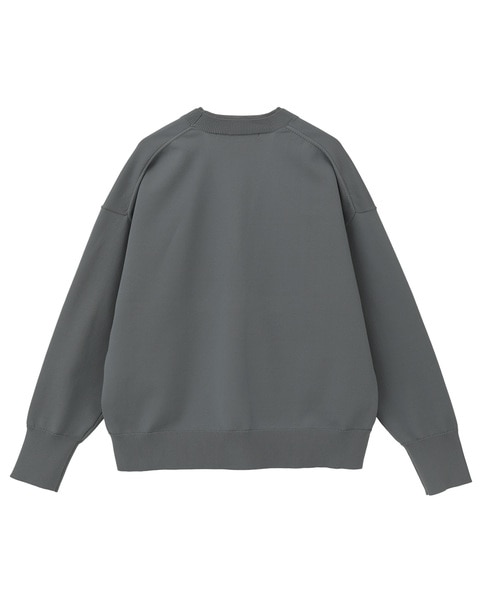 【超軽量天竺前立て2重デザインVカーディガン】 詳細画像 グレー 11