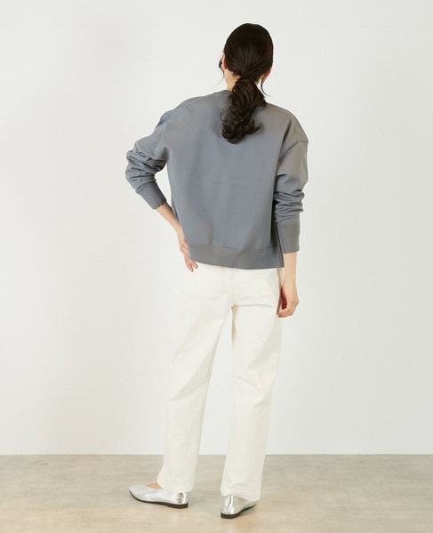 【超軽量天竺前立て2重デザインVカーディガン】 詳細画像 グレー 5