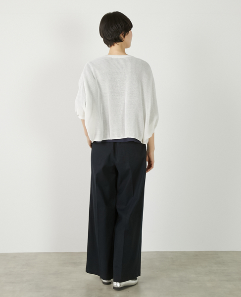 【メッシュ地柄コットンドルマンカーディガン】 詳細画像 オフホワイト 7