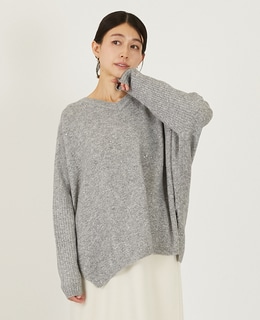 【スパンコールミックスVネックドルマンニット】