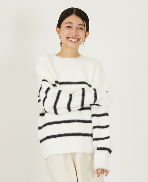 【フェザープレーティングプルオーバー】 詳細画像 ホワイト×ブラック 1