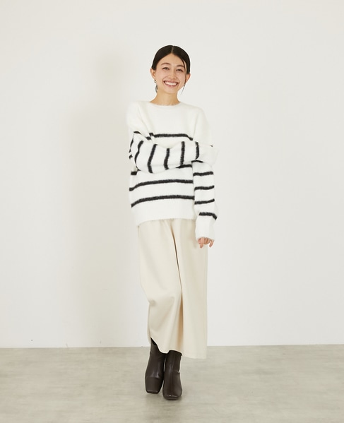 【フェザープレーティングプルオーバー】 詳細画像 ホワイト×ブラック 2