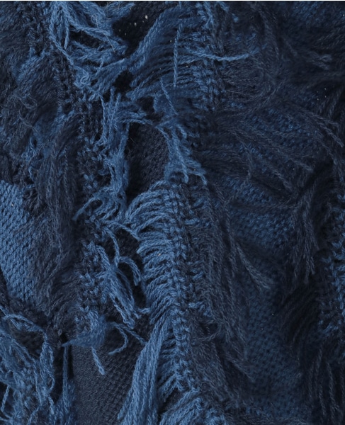 【フリンジジャガードクルーネックプルオーバー】 詳細画像 ブルー系その他 14