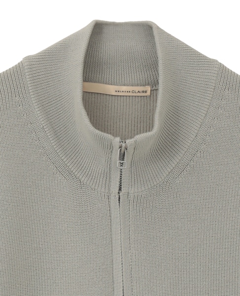 【麻タッチ片畦ハイネックジップアップベスト】 詳細画像 グレイッシュベージュ 11