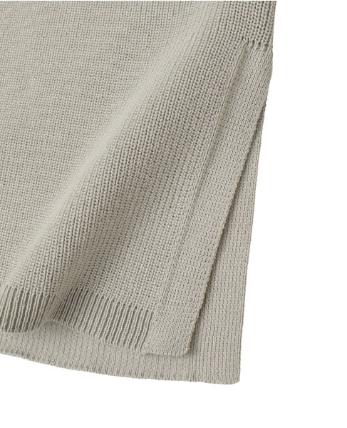 【麻タッチ片畦ハイネックジップアップベスト】 詳細画像 グレイッシュベージュ 14