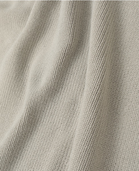 【麻タッチ片畦ハイネックジップアップベスト】 詳細画像 グレイッシュベージュ 15