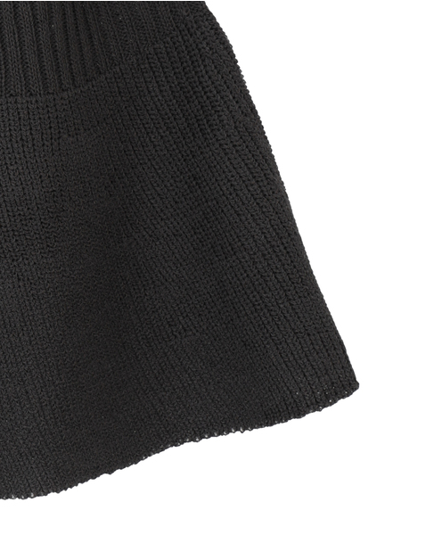 【麻タッチリブ＋片畦ペプラムベスト】 詳細画像 チャコールグレー 5