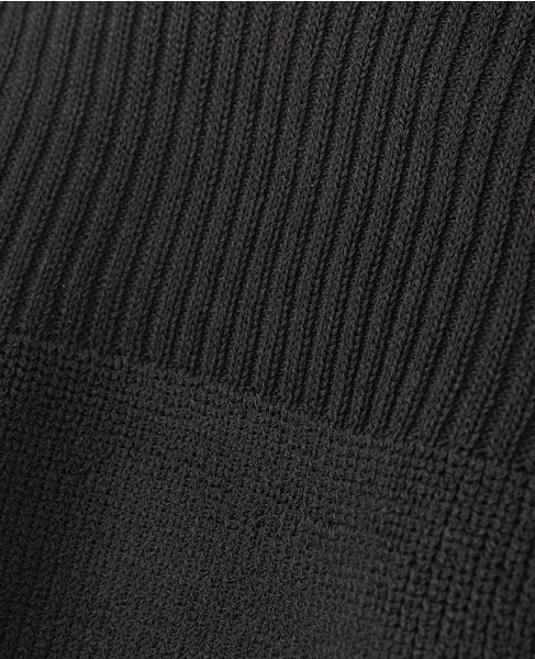 【麻タッチリブ＋片畦ペプラムベスト】 詳細画像 チャコールグレー 6