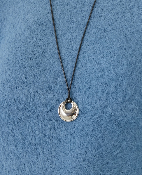 【サークルプレートネックレス】 詳細画像 ブラック 1