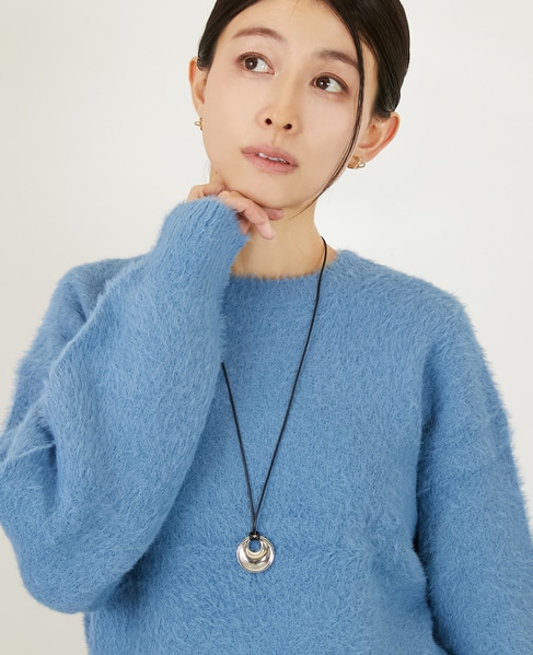 【サークルプレートネックレス】 詳細画像 ブラック 2