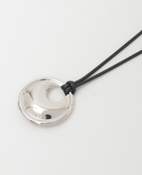 【サークルプレートネックレス】 詳細画像 ブラック 4
