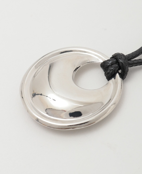 【サークルプレートネックレス】 詳細画像 ブラック 5