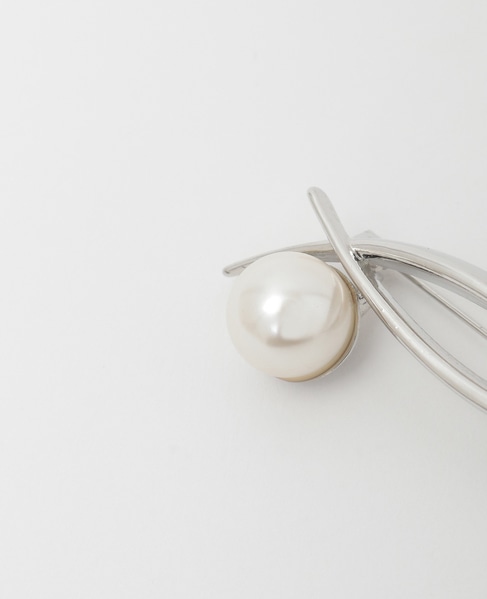 【ハレの日を華やかに彩る1粒パールブローチ】 詳細画像 シルバー 3