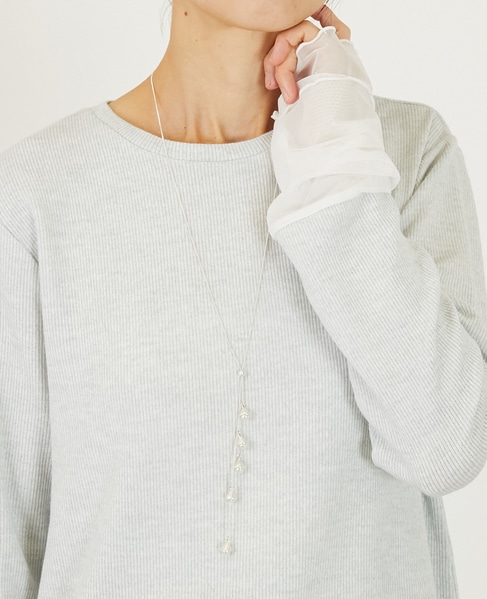 【スノーフレークY字ネックレス】 詳細画像 シルバー 1