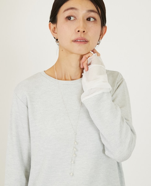 【スノーフレークY字ネックレス】 詳細画像 シルバー 2