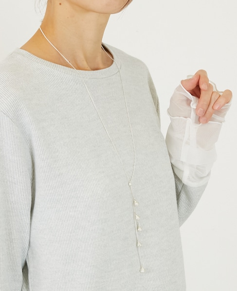 【スノーフレークY字ネックレス】 詳細画像 シルバー 3