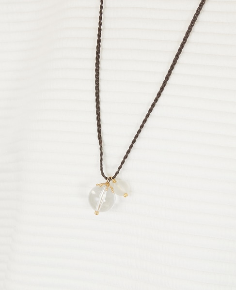 【クリアボールネックレス】 詳細画像 ダークブラウン 3