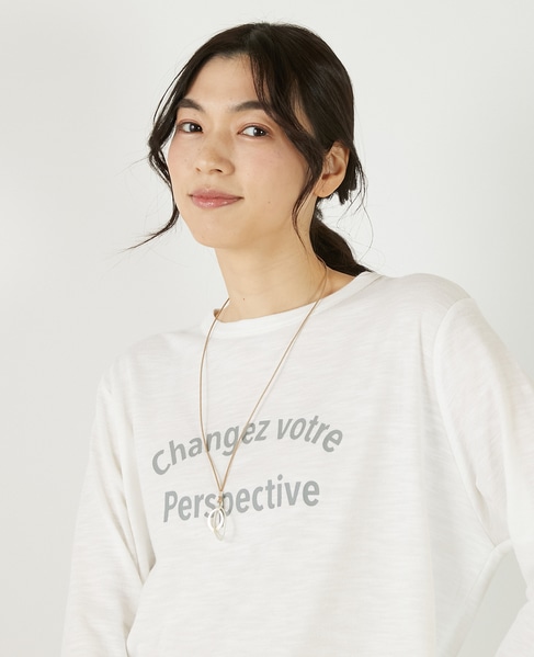 【リーフリングネックレス】 詳細画像 ベージュ 2