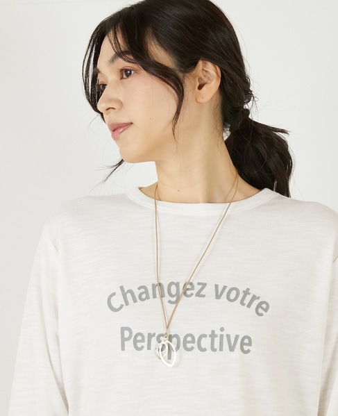 【リーフリングネックレス】 詳細画像 ベージュ 3