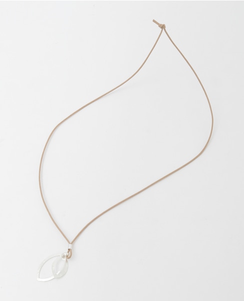 【リーフリングネックレス】 詳細画像 ベージュ 4