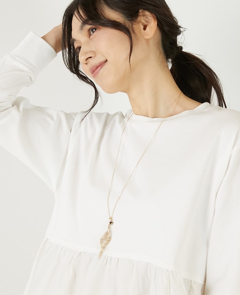 【ツイストメッシュY字ネックレス】 詳細画像 ゴールド 3