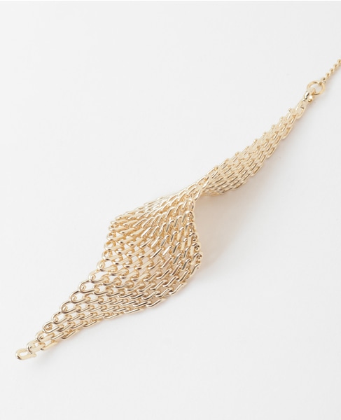 【ツイストメッシュY字ネックレス】 詳細画像 ゴールド 8