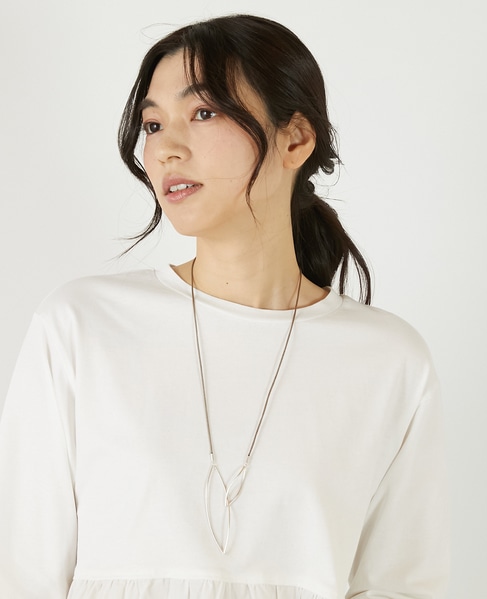 【ワイヤーネックレス】 詳細画像 グレイッシュベージュ 2