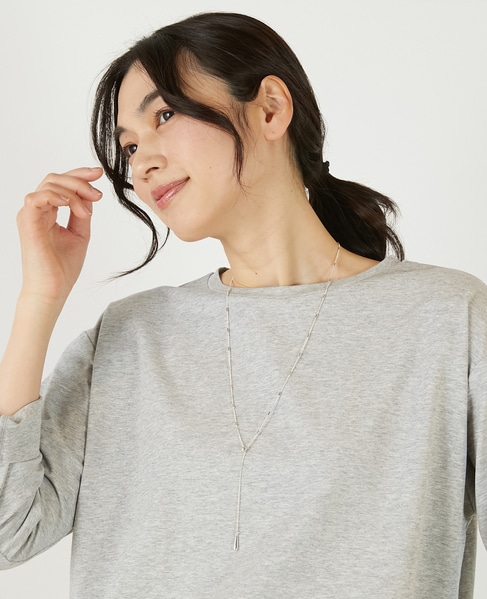 【パイプチェーンY字ネックレス】 詳細画像 シルバー 2