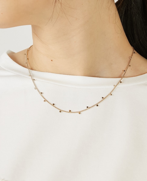 【ミニサークルショートネックレス】 詳細画像 ゴールド 1