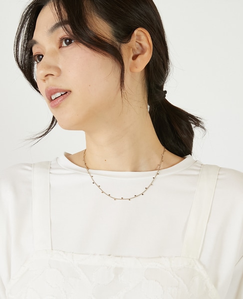 【ミニサークルショートネックレス】 詳細画像 ゴールド 2