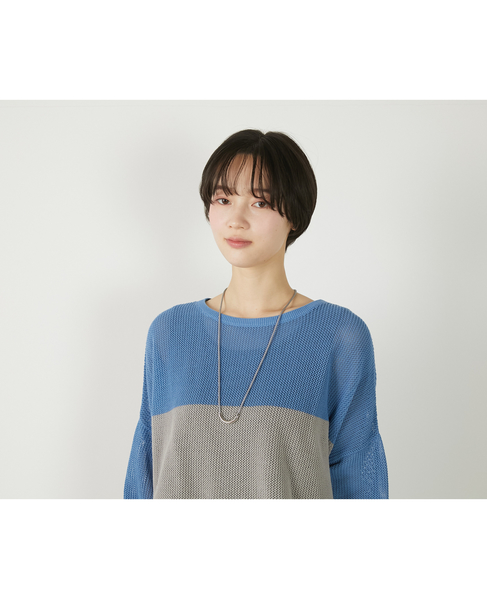 【ツイストコードネックレス】 詳細画像 ライトグレー 2