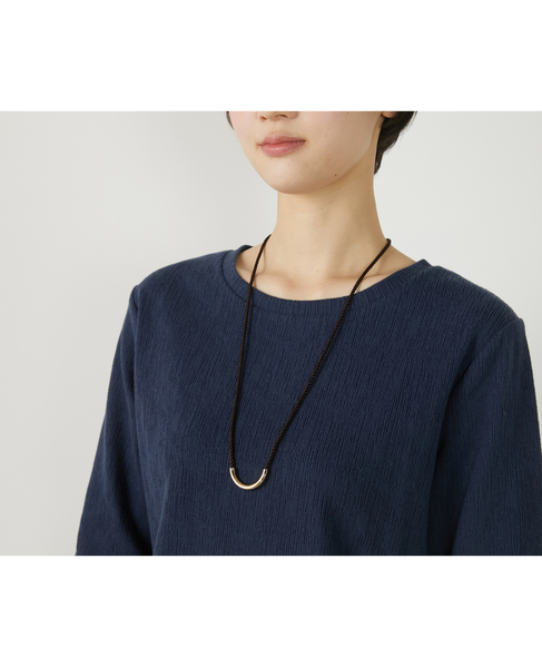 【ツイストコードネックレス】 詳細画像 ダークブラウン 1