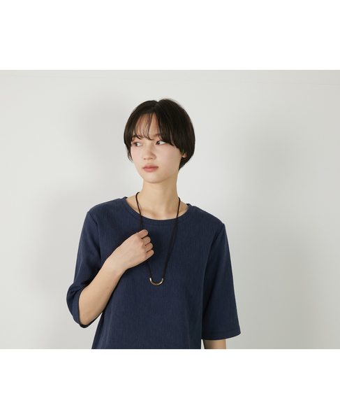 【ツイストコードネックレス】 詳細画像 ダークブラウン 2