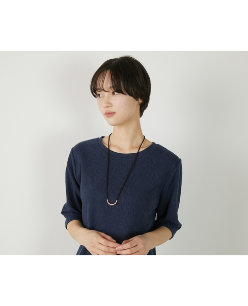 【ツイストコードネックレス】 詳細画像 ダークブラウン 4