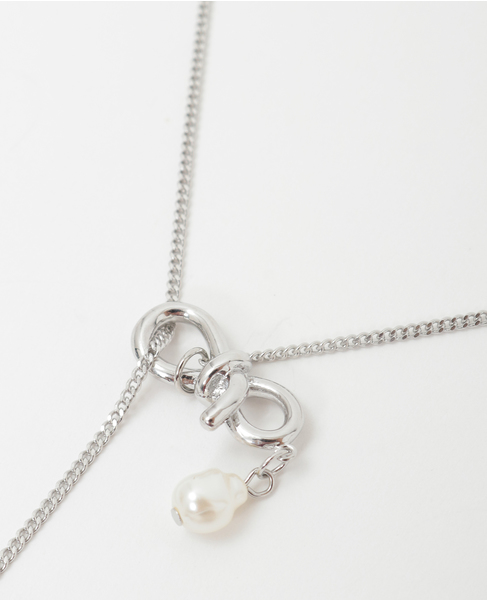 【パールY字ネックレス】 詳細画像 シルバー 4