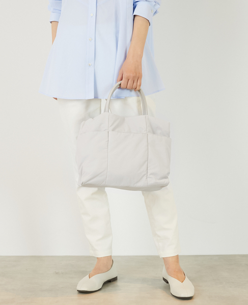 【ふんわり軽量な撥水2wayトートバッグ】 詳細画像 ライトグレー 2