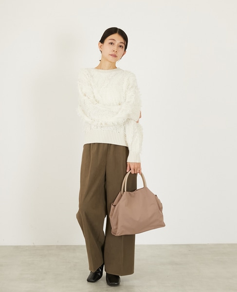 【ふんわり軽量な撥水2wayトートバッグ】 詳細画像 ベージュ 4