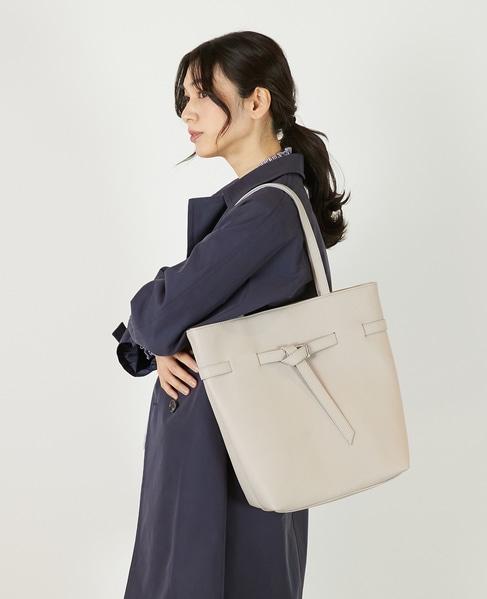 【ベルト付きトートバッグ】 詳細画像 ライトグレー 2