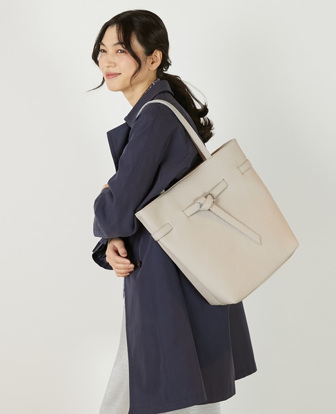 【ベルト付きトートバッグ】 詳細画像 ライトグレー 3