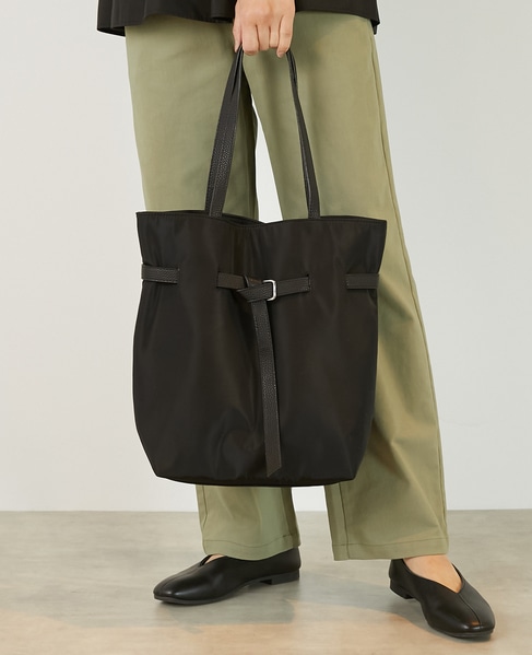 【ベルト付きトートバッグ】 詳細画像 ブラック 1