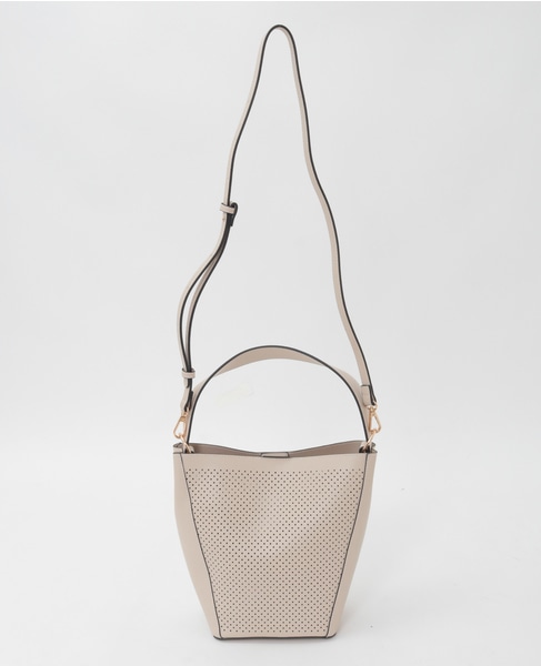 【パンチングショルダー付きバッグ】 詳細画像 ベージュ 10
