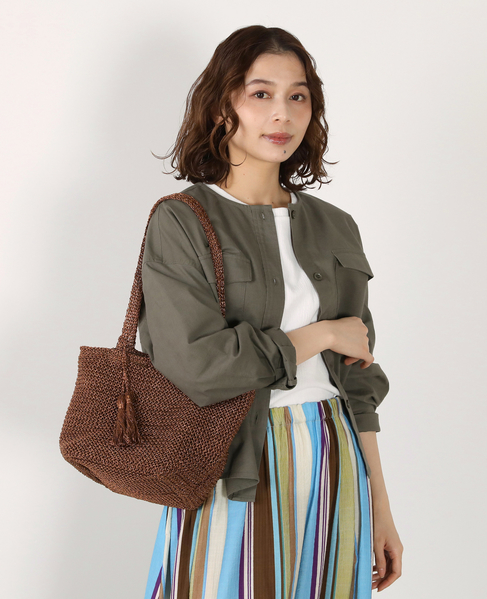 【メタリックショルダーバッグ】 詳細画像 ブラウン 2